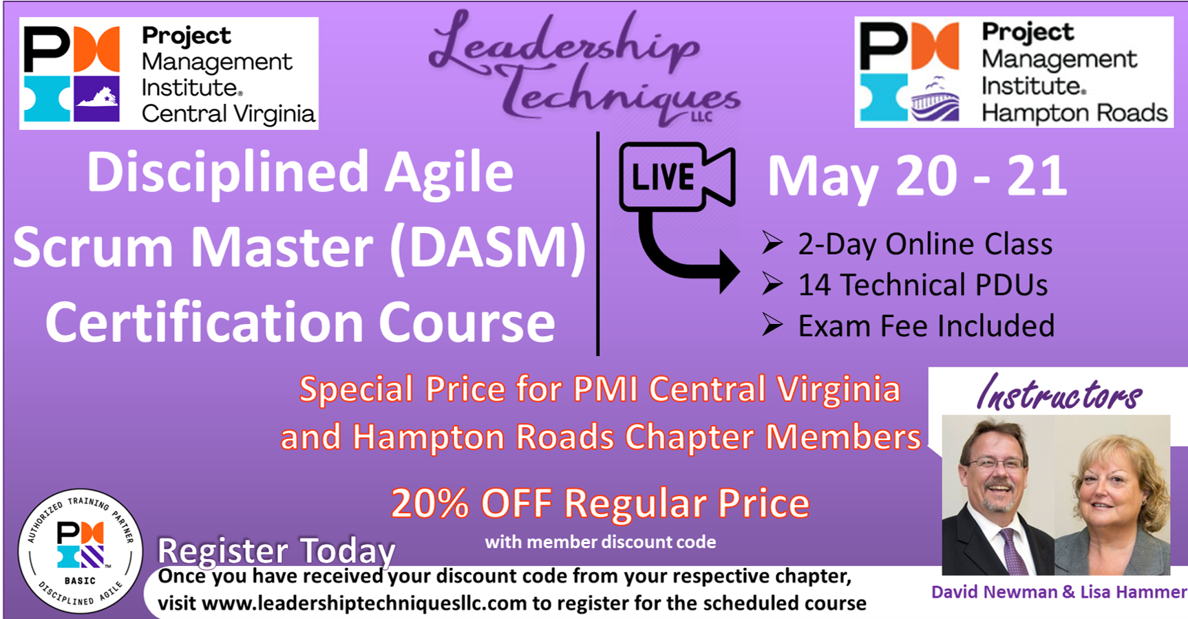 Disciplined Agile Scrum Master (DASM) Certification Course PMI